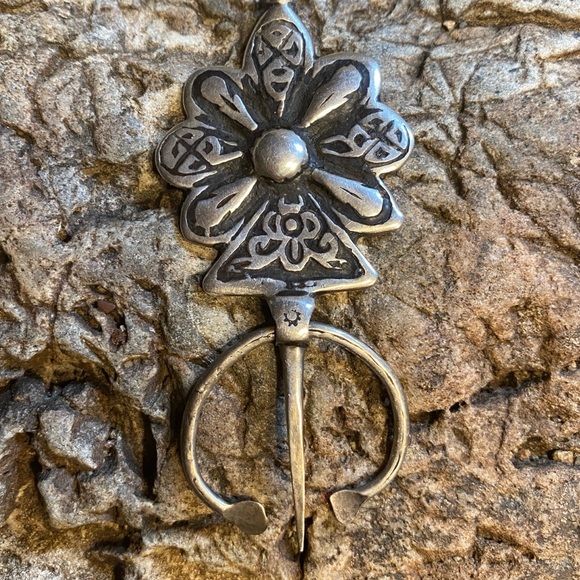 Other - Antique BERBER ETHNIC FIBULA Moroccan Tribal Pin Brooch Old Silver